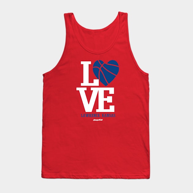 I Love Kansas Basketball Tank Top by TABRON PUBLISHING